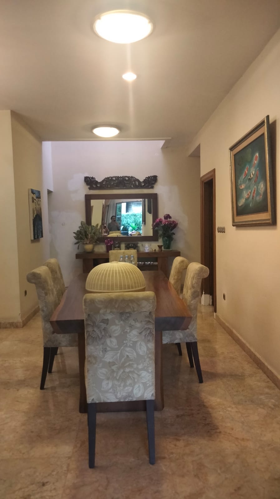 Rumah 2 Lantai Dalam Komplek di Pejaten, Design Arsitek, Lantai Marmer