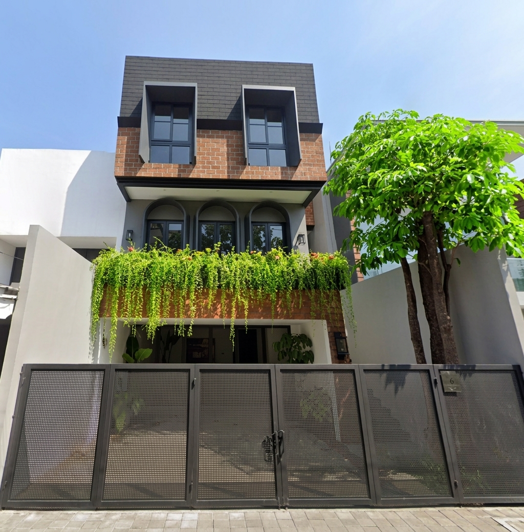 Rumah Brand New 3,5 Lantai di Pondok Indah, Ada Roof Top dan Kolam Renang, Carport 4 Mobil